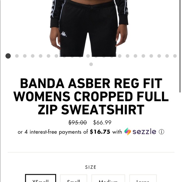 BNWOT KAPPA BANDA ASPER CROPPED FULL ZIP JACKET - Picture 5 of 5